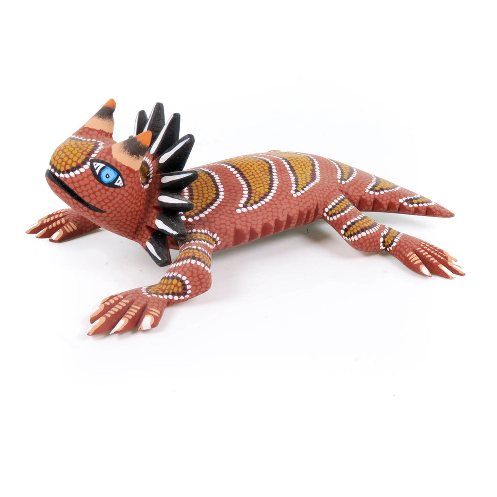 Horned Lizard - Oaxacan Alebrije Wood Carving