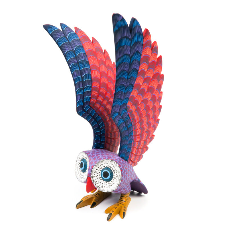 Fantastic Owl - Oaxacan Alebrije Wood Carving - VivaMexico.com