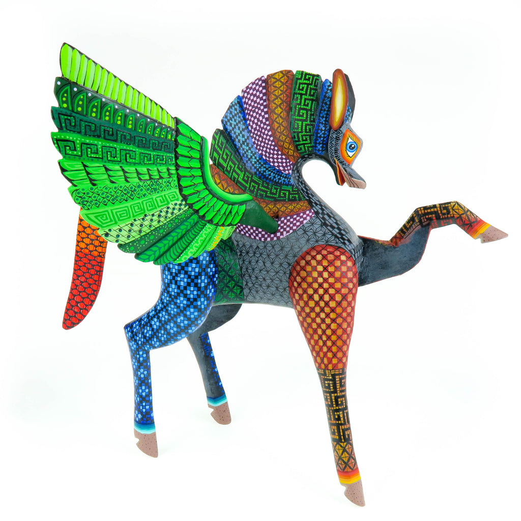 Fantastic Pegasus - Oaxacan Alebrije Wood Carving