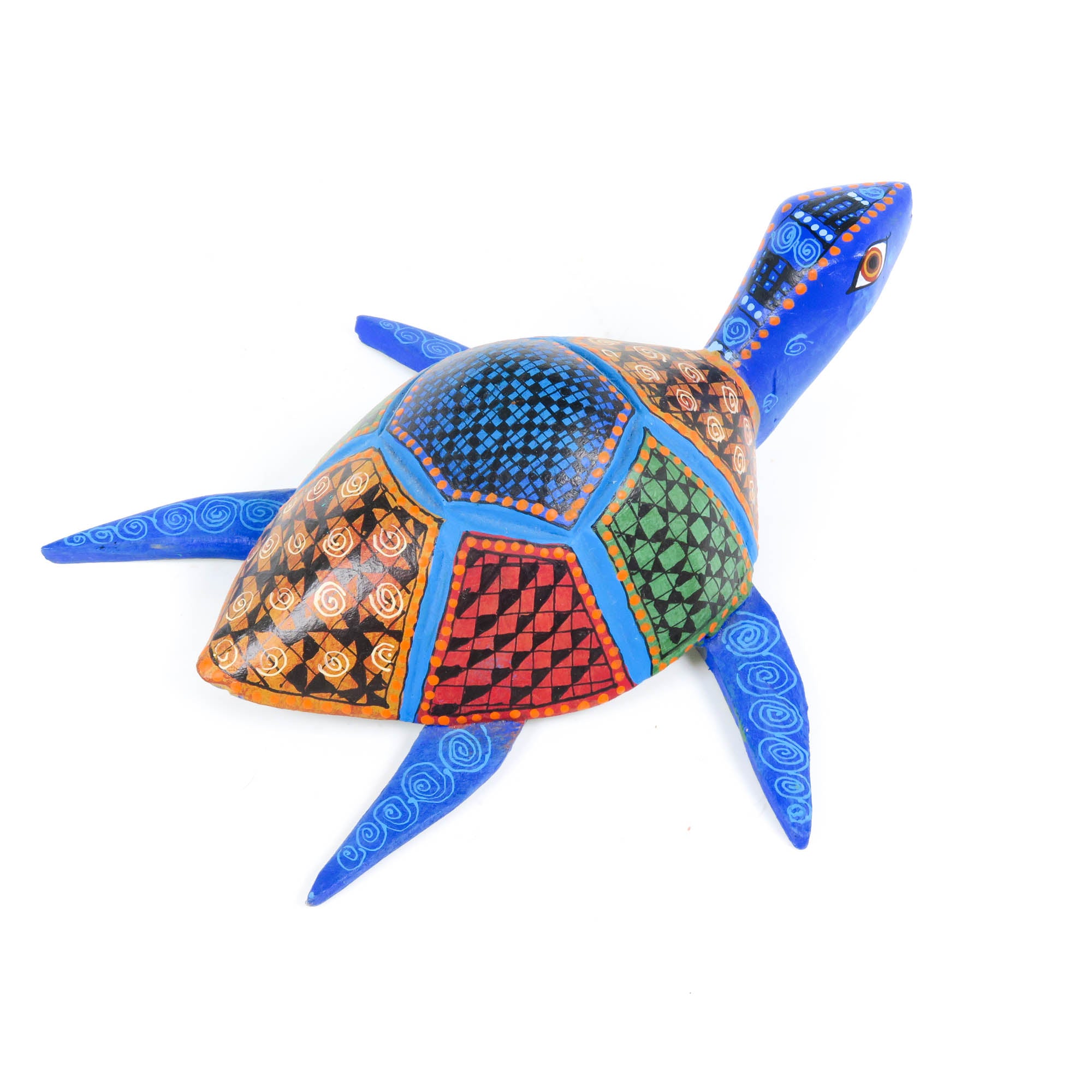 Blue Sea Turtle - Oaxacan Alebrije Wood Carving – VivaMexico.com ...