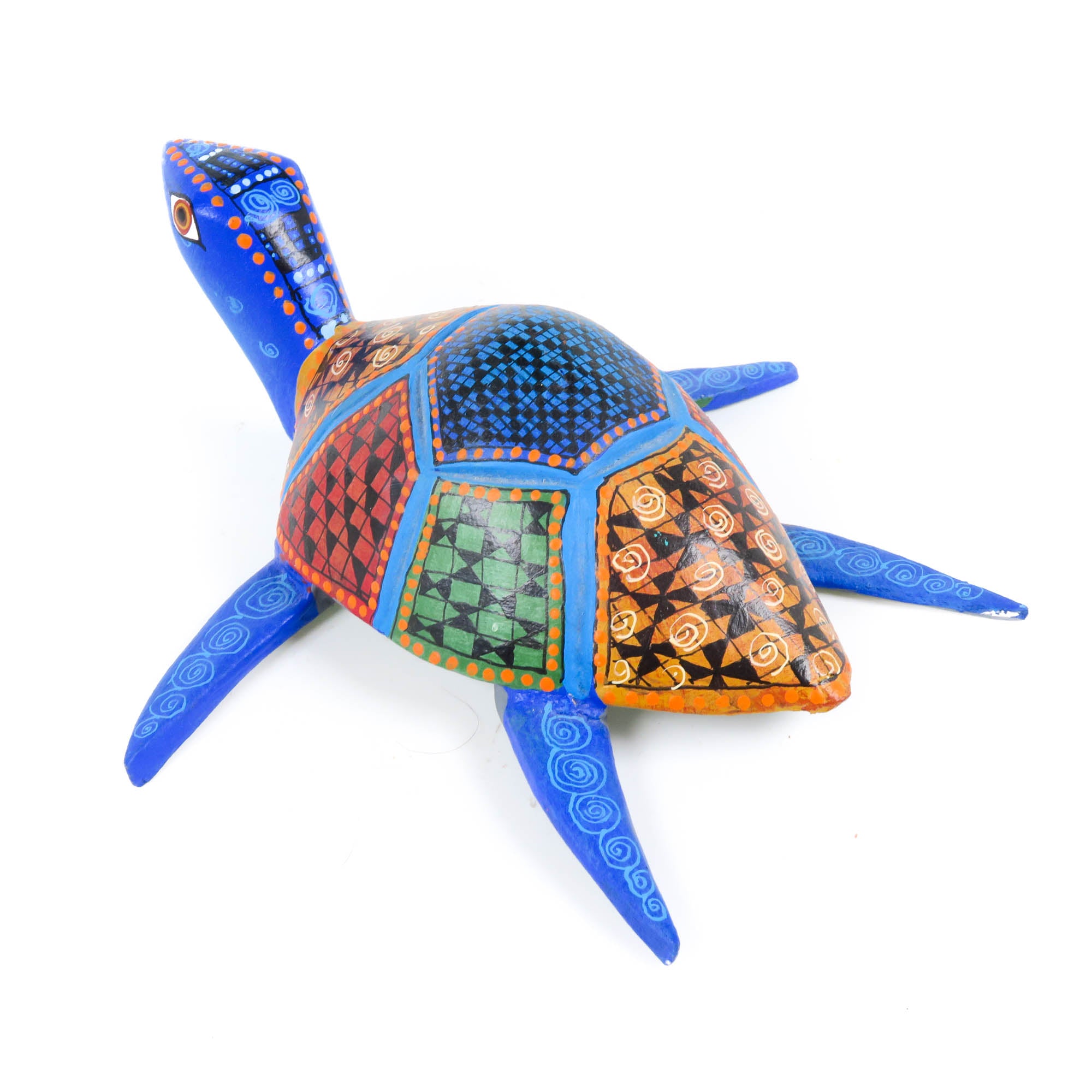 Blue Sea Turtle - Oaxacan Alebrije Wood Carving – VivaMexico.com ...