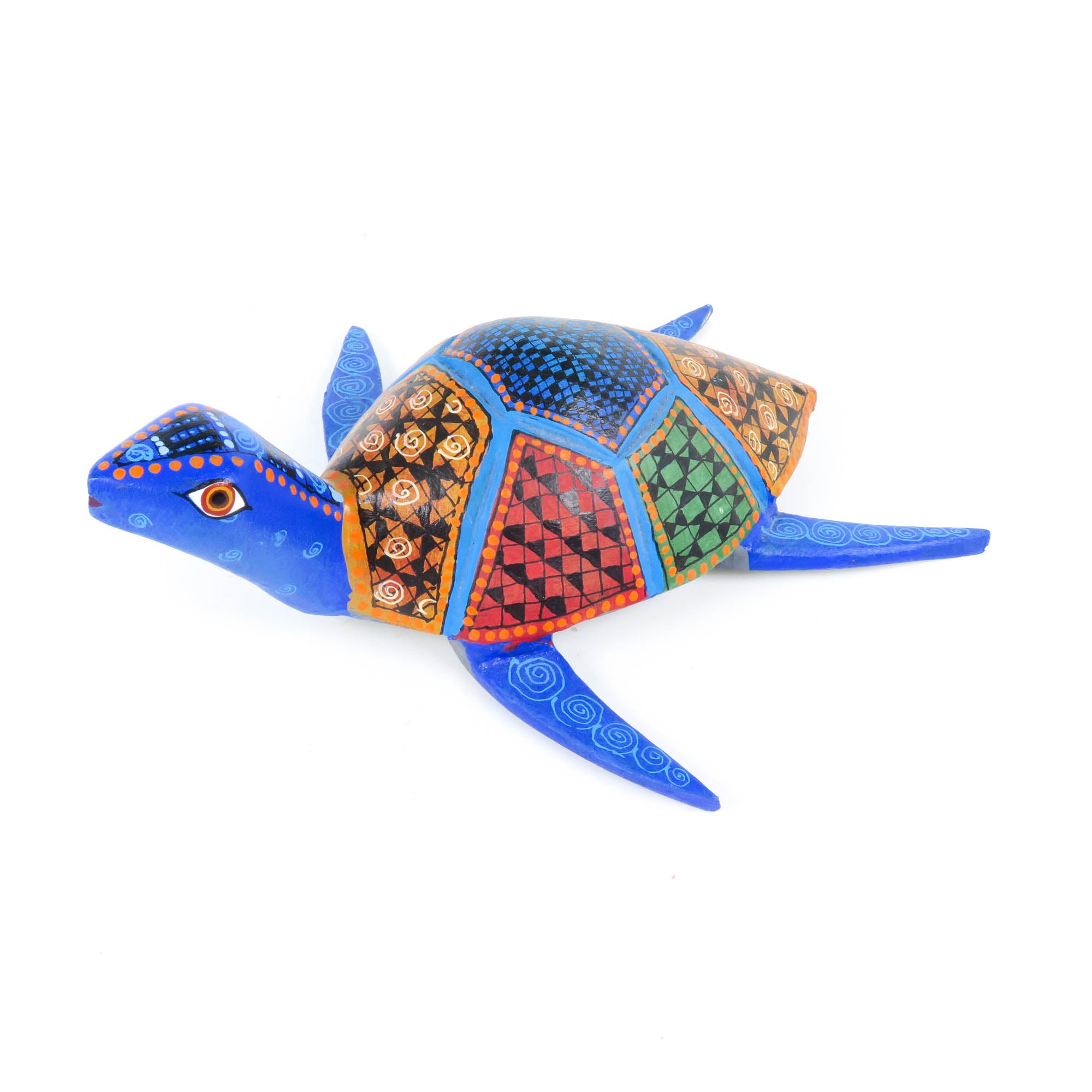 Blue Sea Turtle - Oaxacan Alebrije Wood Carving – VivaMexico.com ...