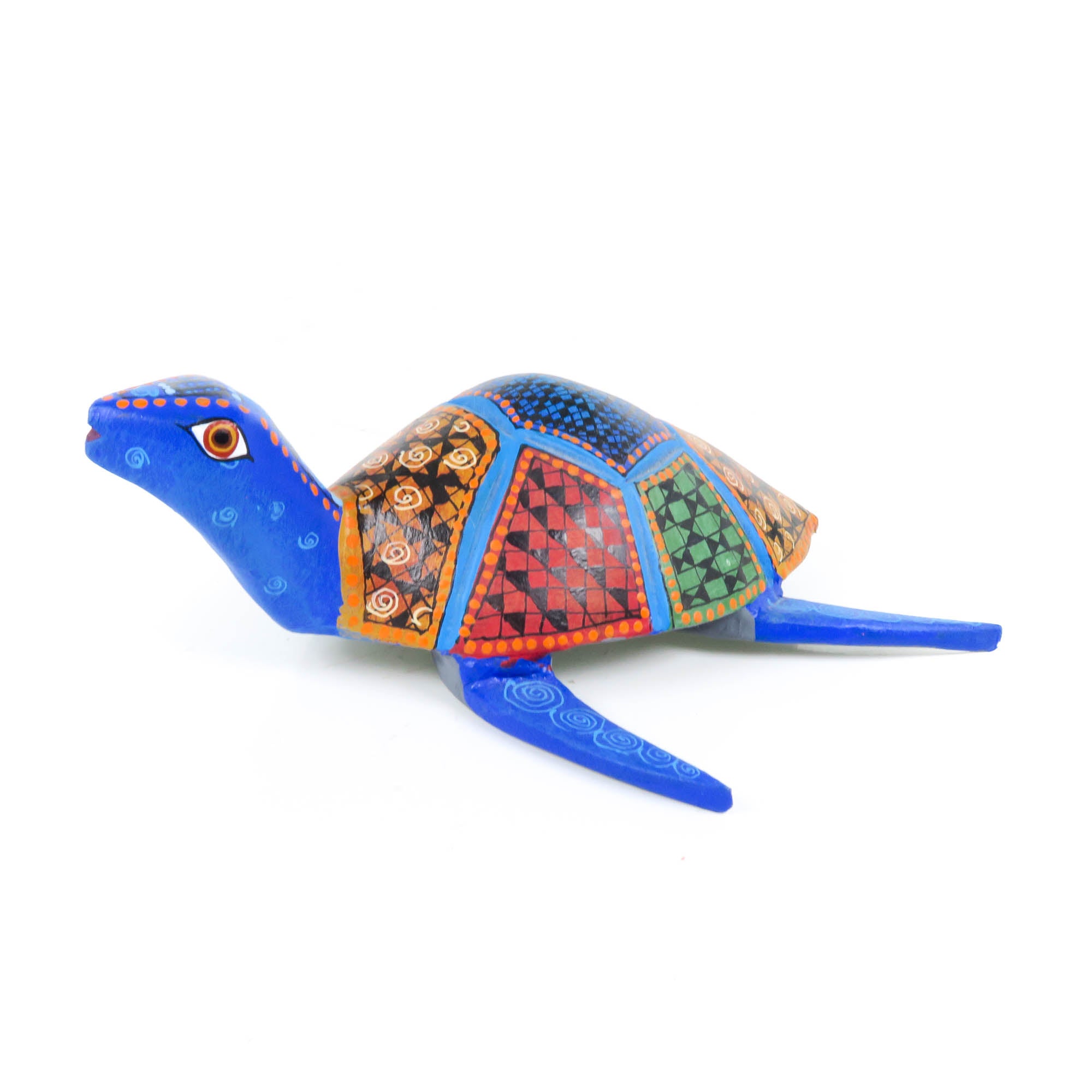 Blue Sea Turtle - Oaxacan Alebrije Wood Carving – VivaMexico.com ...