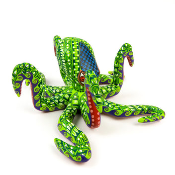 すみれ螺鈿オレンズネロ0.5mm、アワビ三色、メキシコ貝 Octopus Oaxacan Alebrije Wood Carvings For Sale - Free US Shipping