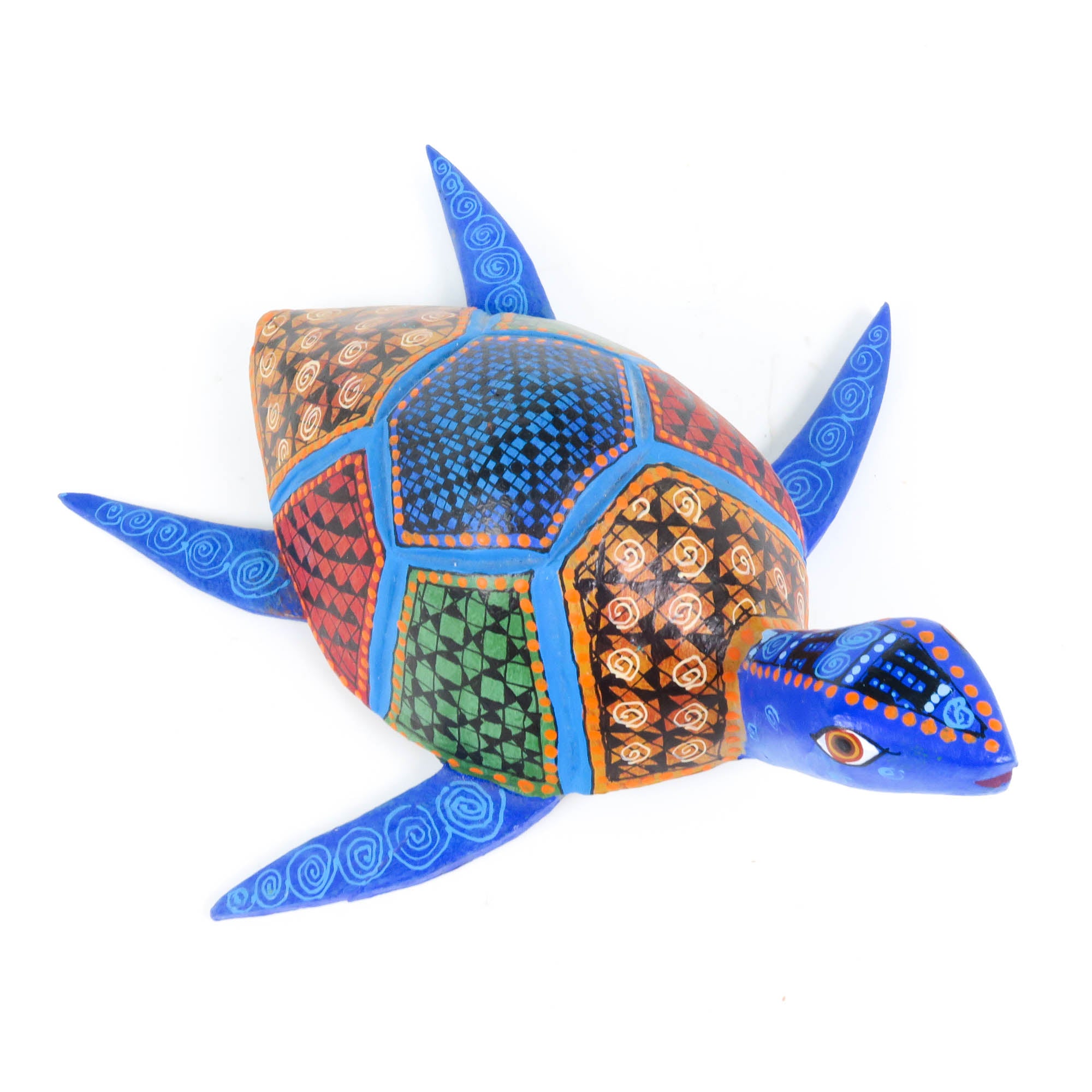 Blue Sea Turtle - Oaxacan Alebrije Wood Carving – VivaMexico.com ...