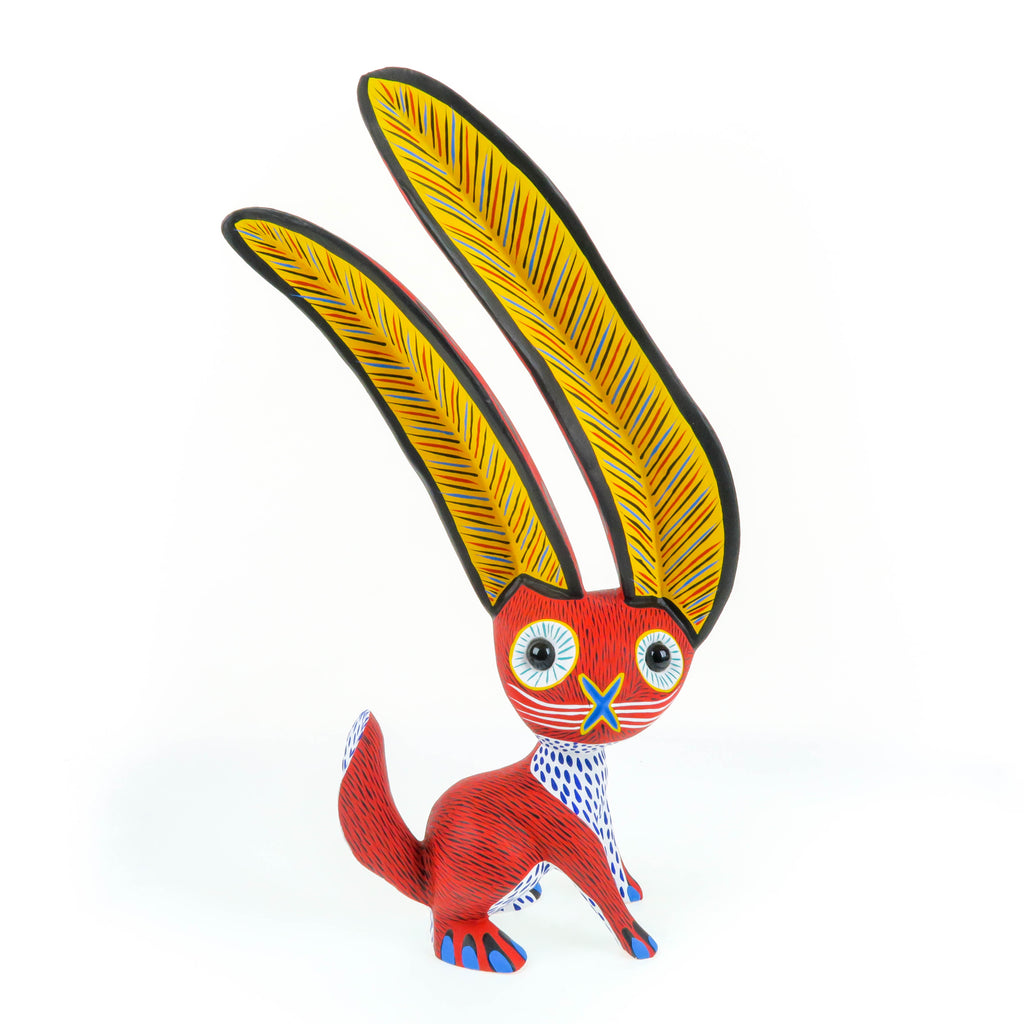 Red Rabbit - Oaxacan Alebrije Wood Carving