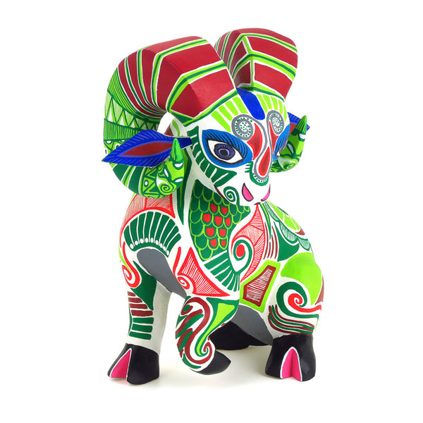 Bighorn Sheep - Oaxacan Alebrije Wood Carving - VivaMexico.com