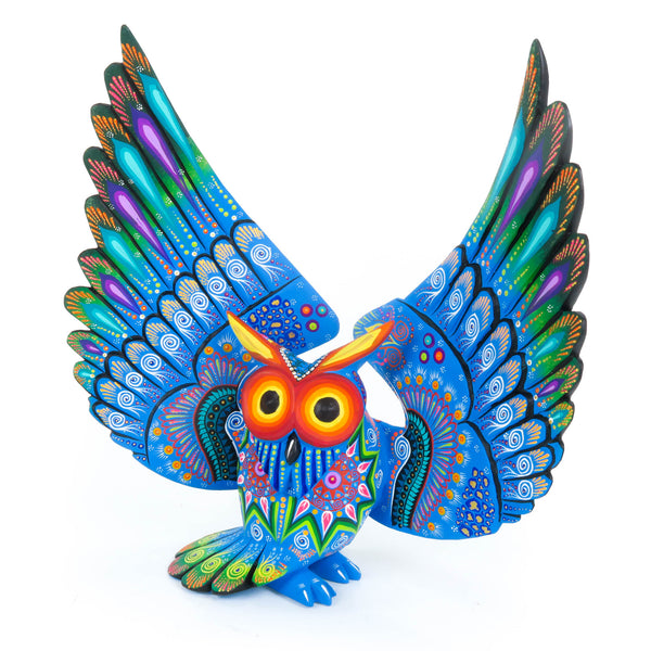 Blue Owl - Oaxacan Alebrije Wood Carving