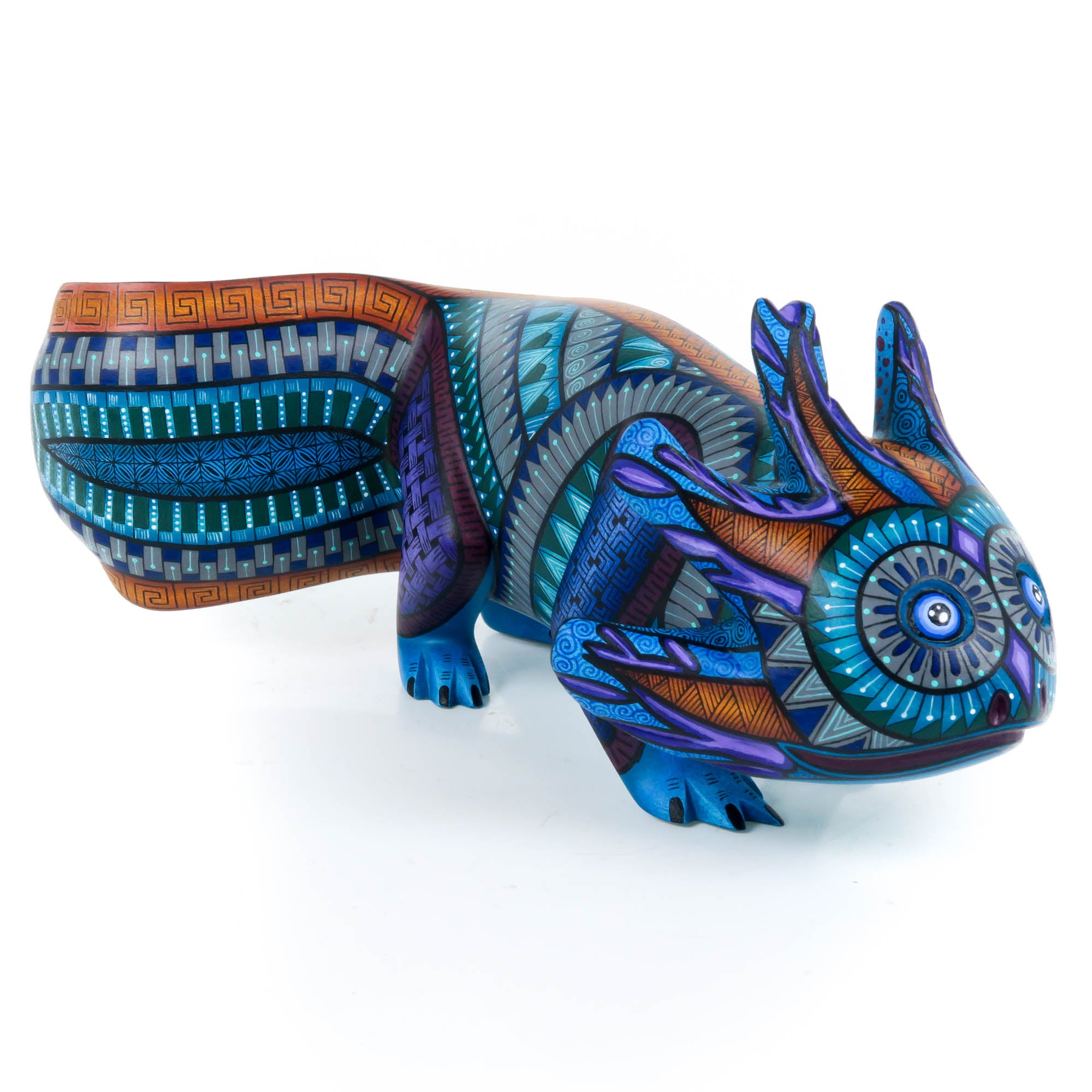Axolotl Oaxacan Alebrije Wood Carving Mexican Art