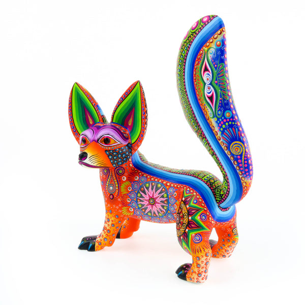 Splendid Fox - Oaxacan Alebrije Wood Carving
