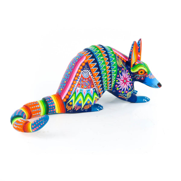 Owl Armadillo fusion Alebrije Oaxacan Wood Carving by Mexican