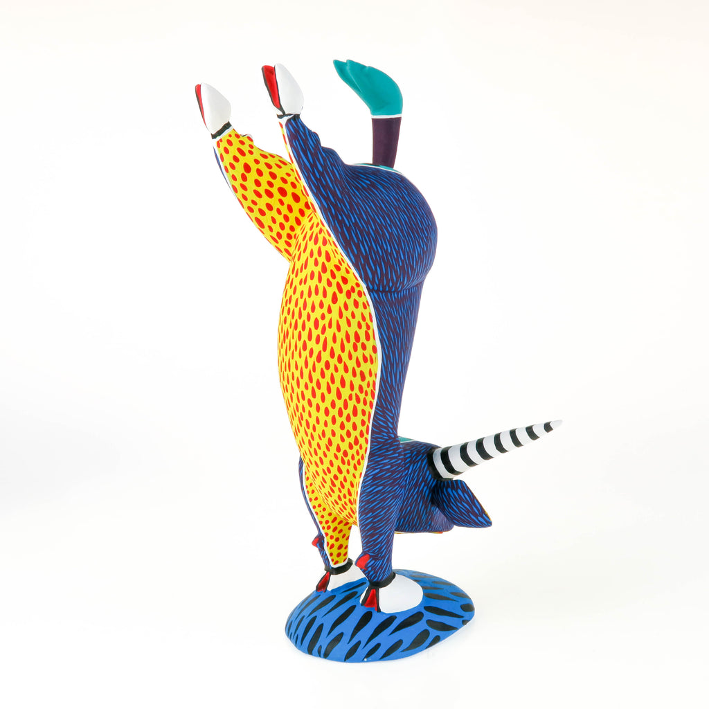 Blue Handstand Bull - Oaxacan Alebrije Wood Carving – VivaMexico.com ...