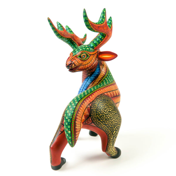 Masterpiece Deer - Oaxacan Alebrije Wood Carving - VivaMexico.com