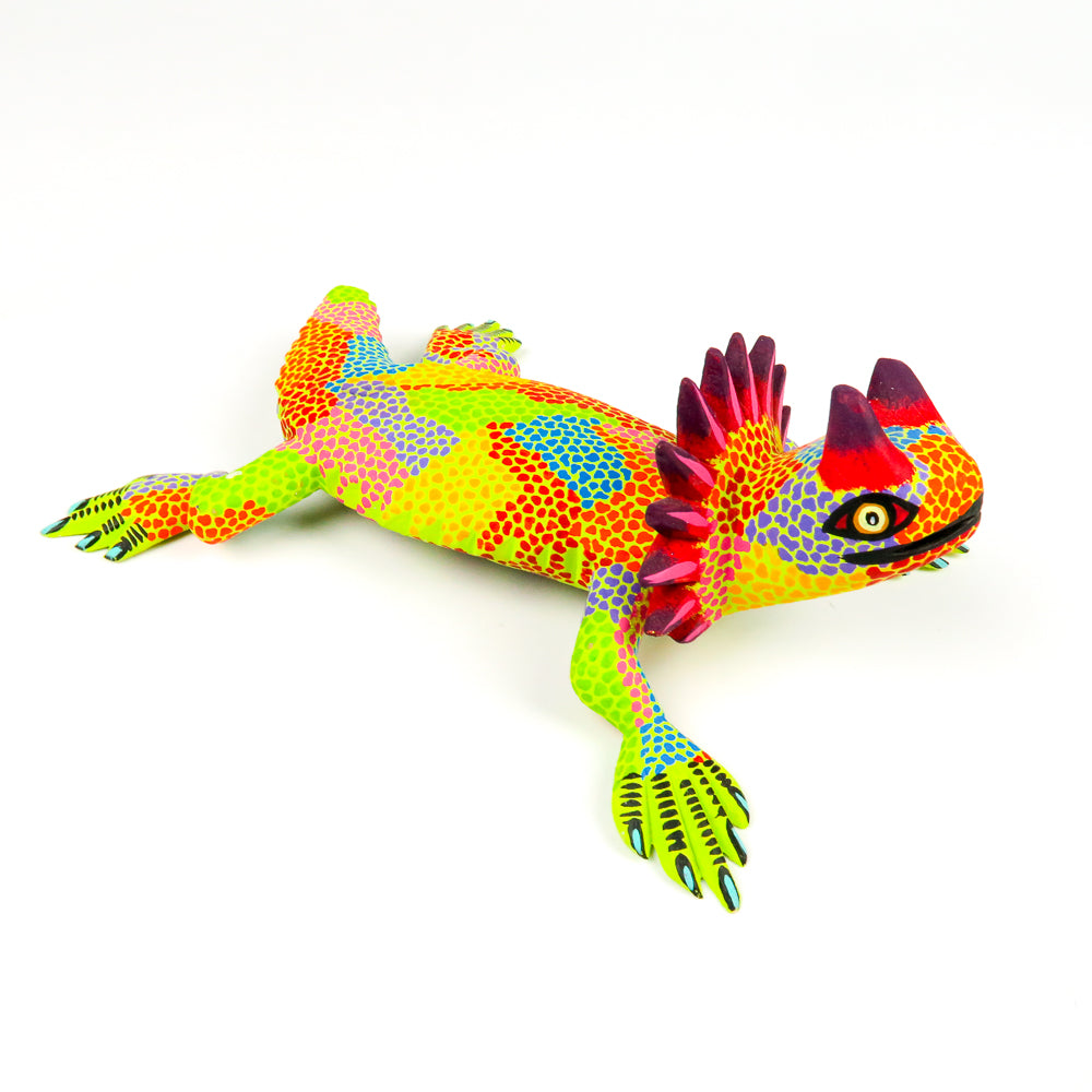 Horned Lizard - Oaxacan Alebrije Wood Carving - VivaMexico.com