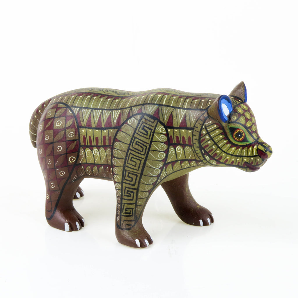 Brown Bear - Oaxacan Alebrije Wood Carving