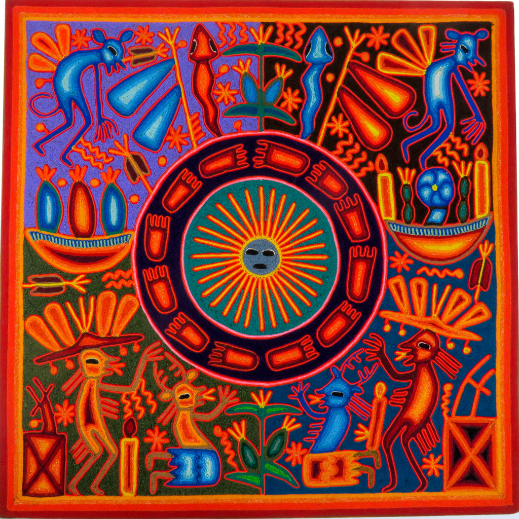 Huichol Yarn Painting (24" x 24")