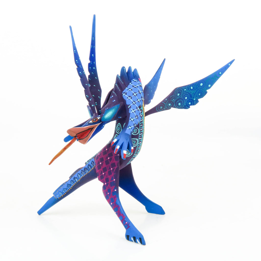 Blue Dragon - Oaxacan Alebrije Wood Carving