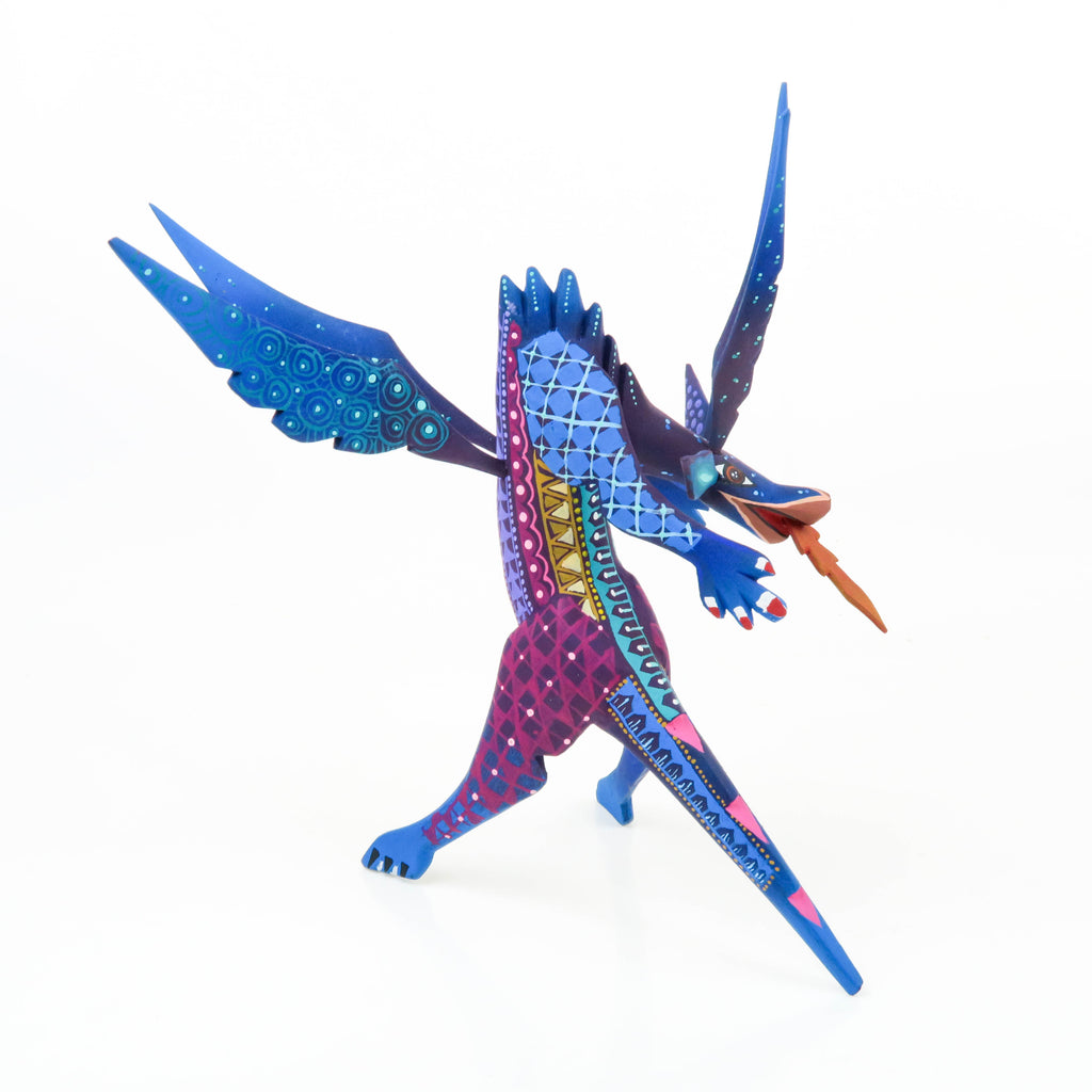 Blue Dragon - Oaxacan Alebrije Wood Carving – VivaMexico.com - Mexican Art