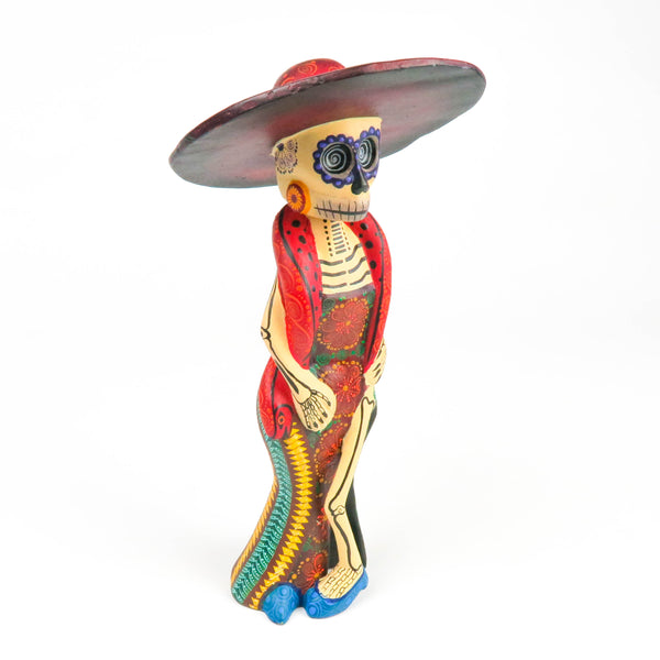 Catrina Skeleton - Oaxacan Alebrije Wood Carving - VivaMexico.com