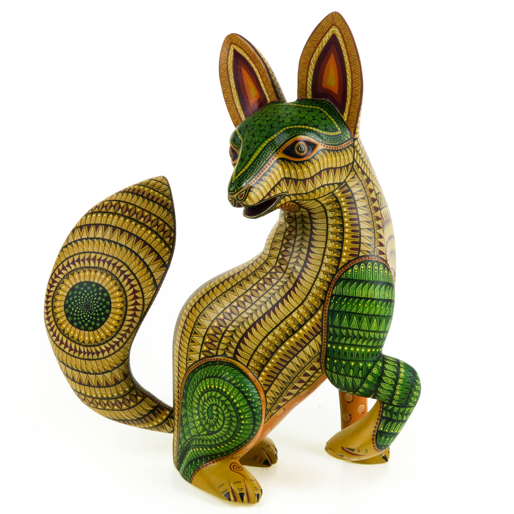 Cheerful Fox - Oaxacan Alebrije Wood Carving