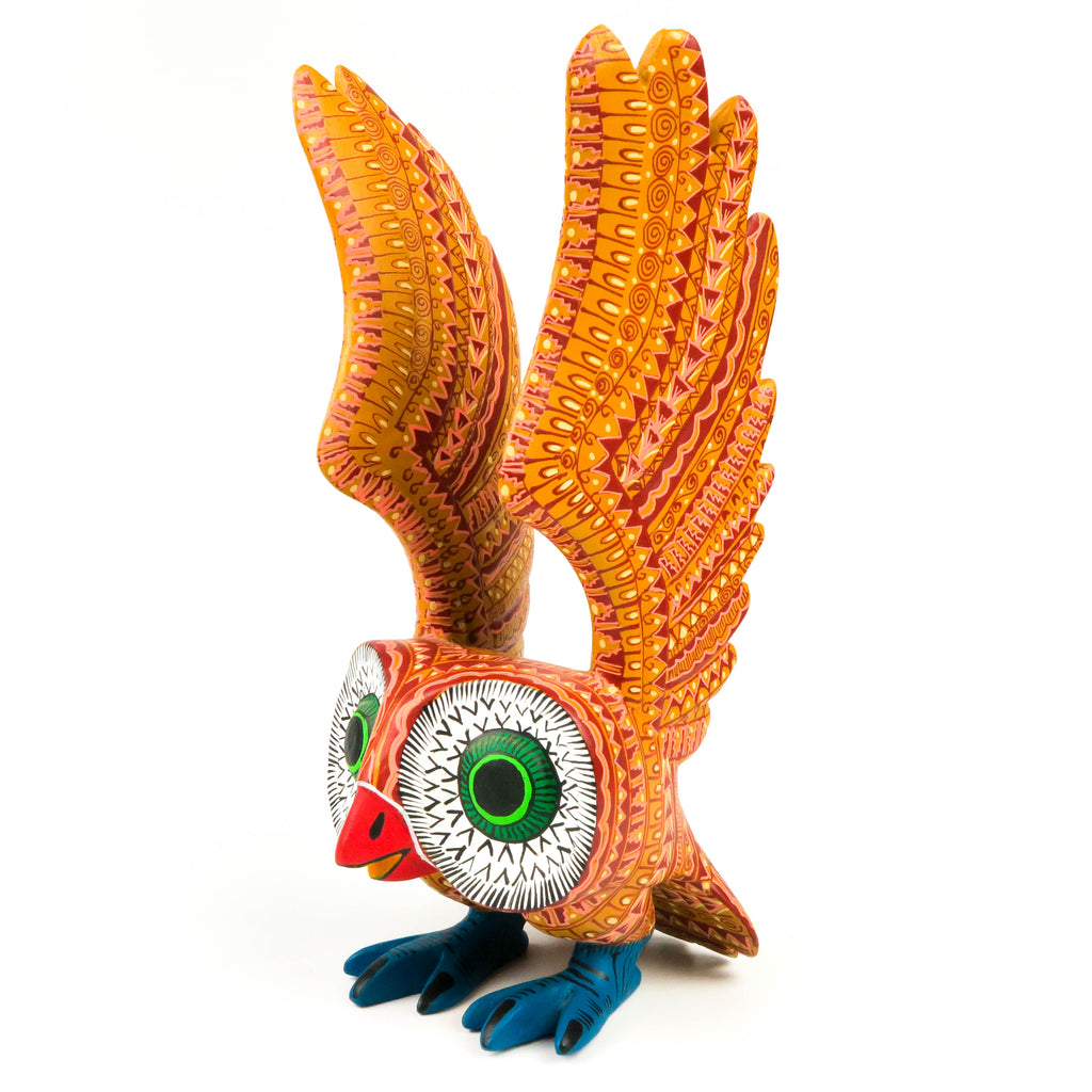 Zapotec Owl - Oaxacan Alebrije Wood Carving - VivaMexico.com