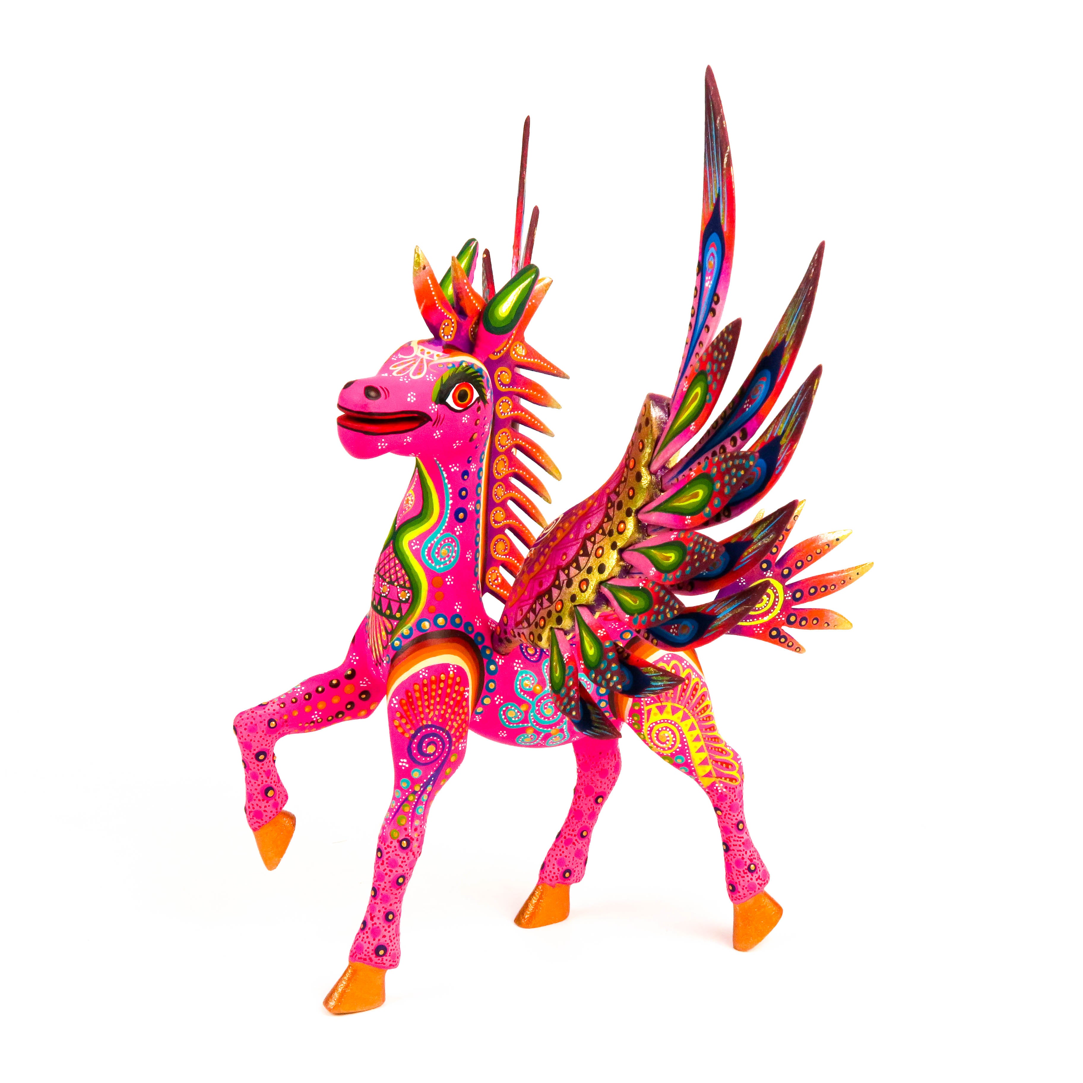 ヒカゲノカズラ　　peco様 Beautiful Pegasus - Oaxacan Alebrije Wood Carving – VivaMexico.com