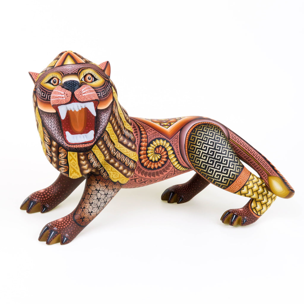 Fierce Lion - Oaxacan Alebrije Wood Carving