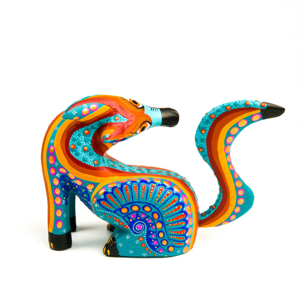Turning Coyote - Oaxacan Alebrije Wood Carving - VivaMexico.com