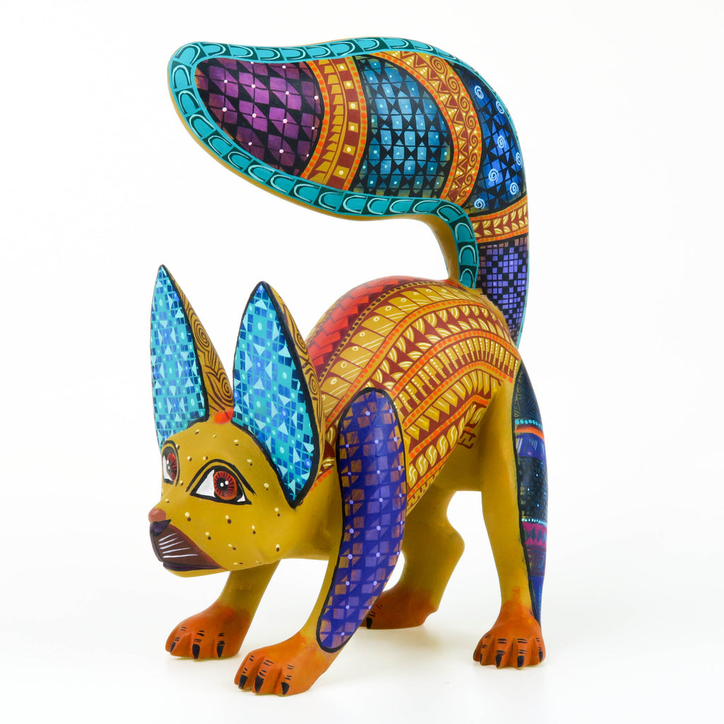 Curious Fox - Oaxacan Alebrije Wood Carving