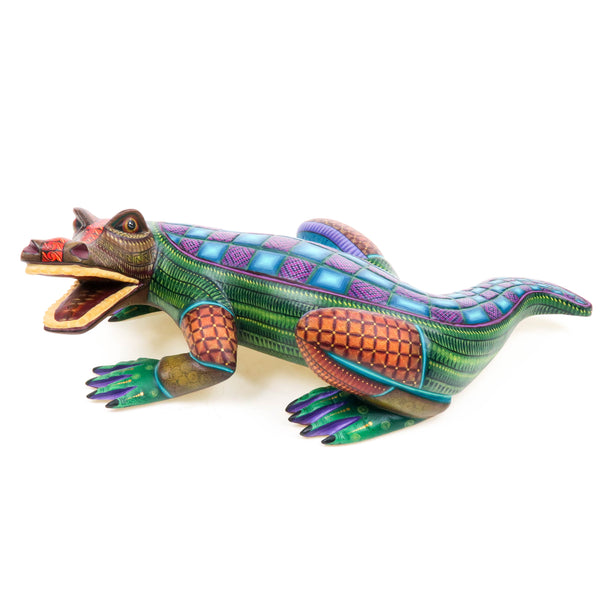 Magnificent Crocodile - Oaxacan Alebrije Wood Carving