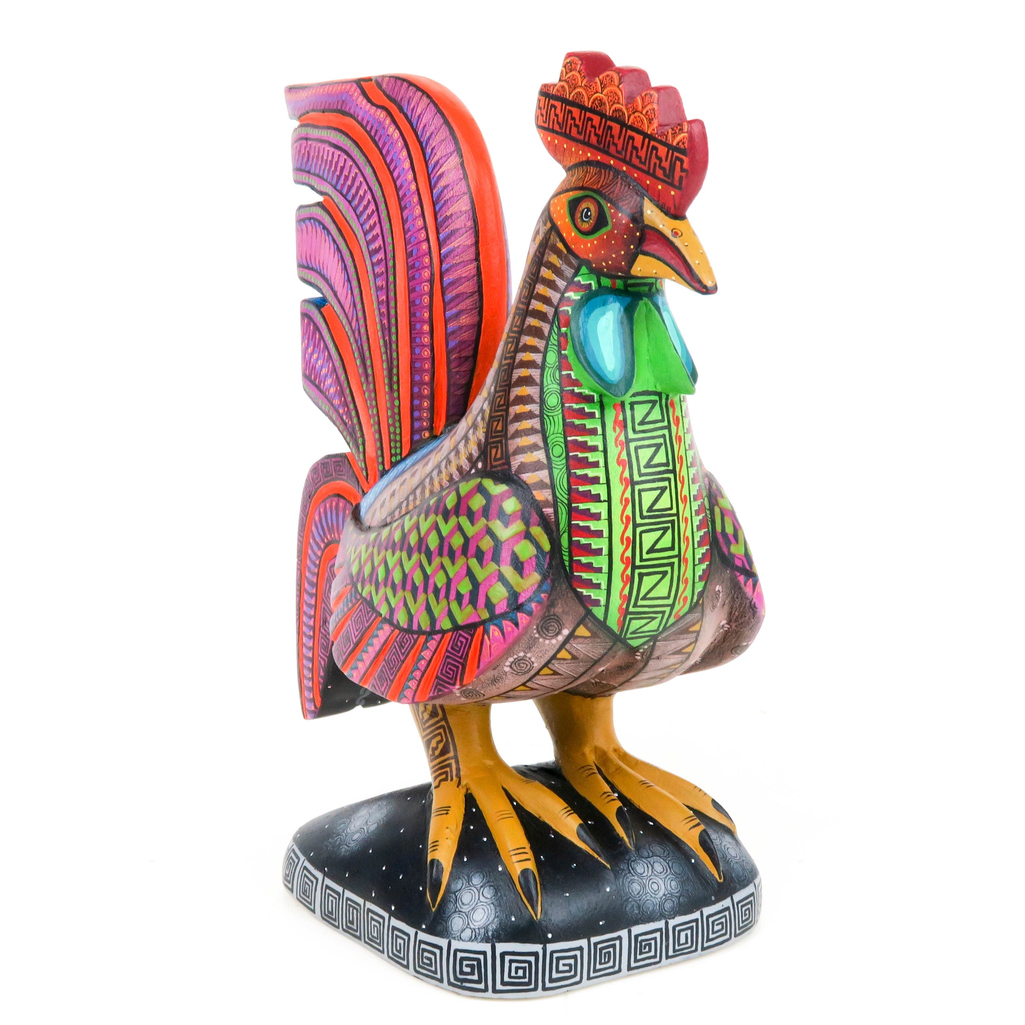 Rooster Alebrije Oaxacan Wood Carving Mexican For Art