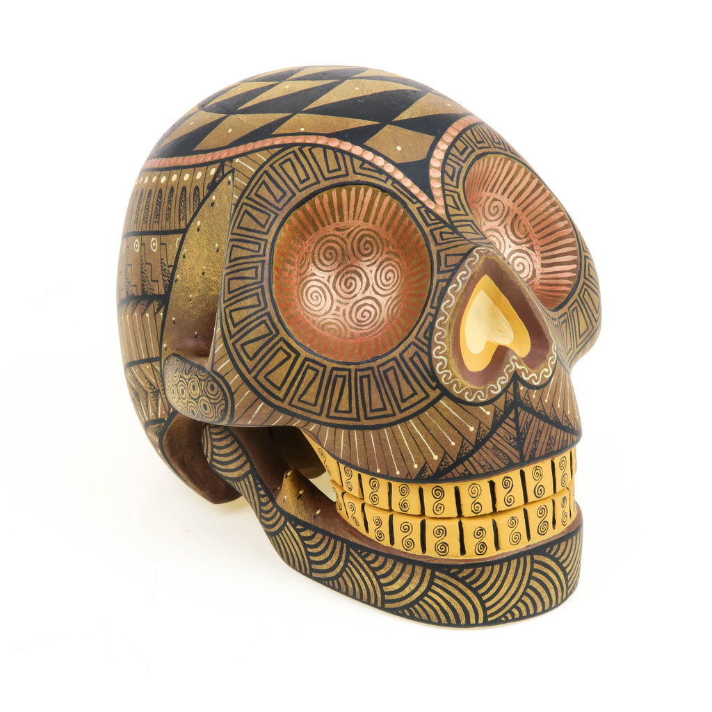 Zapotec Skull - Oaxacan Alebrije Wood Carving