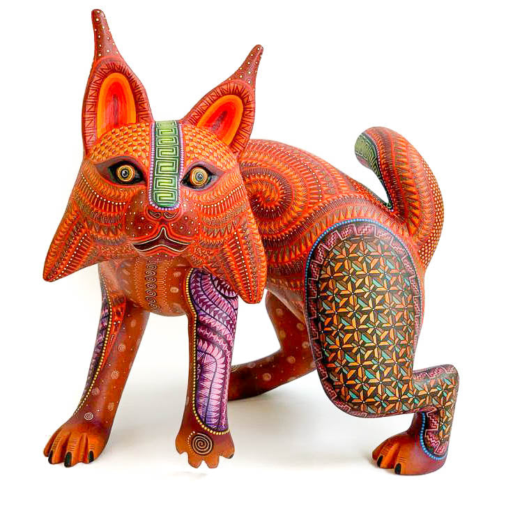 Exquisite Lynx - Oaxacan Alebrije Wood Carving