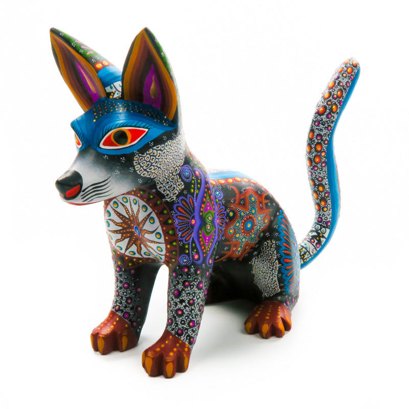 Black Dog - Oaxacan Alebrije Wood Carving – VivaMexico.com - Mexican Art