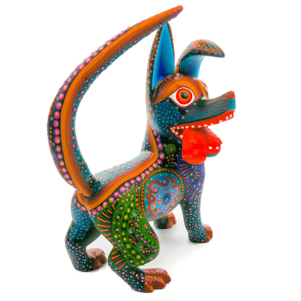 Black Dog - Oaxacan Alebrije Wood Carving - VivaMexico.com