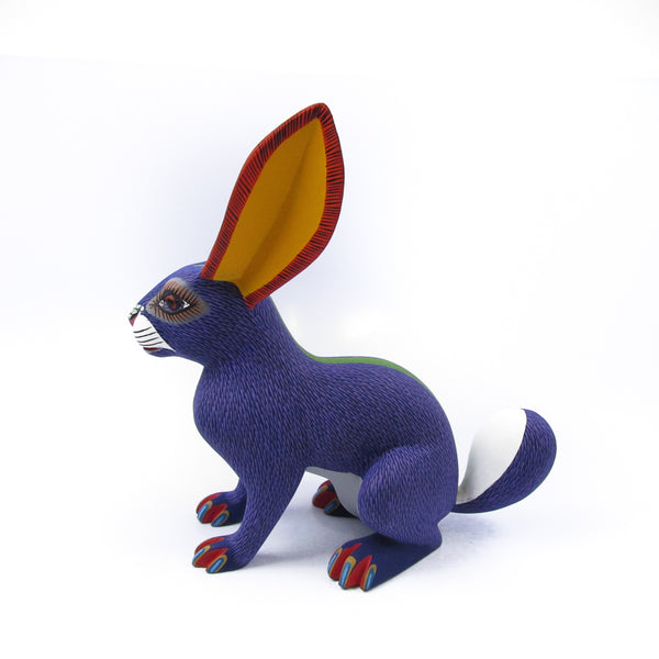 Big Eared Rabbit - Oaxacan Alebrije Wood Carving - VivaMexico.com