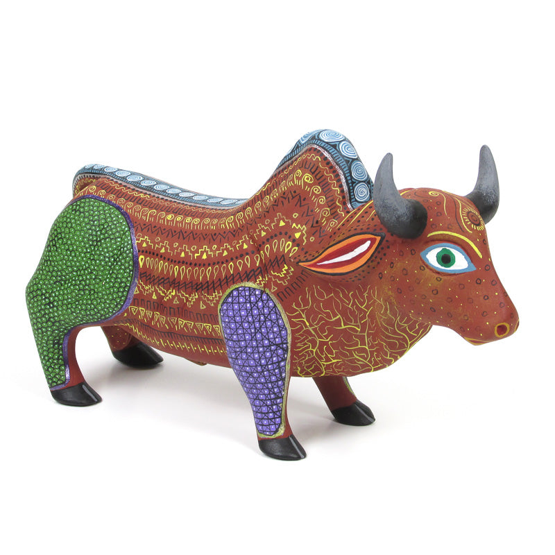 Standing Bull - Oaxacan Alebrije Wood Carving - Viva Mexico - Fine Mexican Art