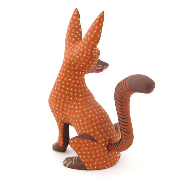 Brown Fox Alebrije Wood Carving - Viva Mexico - Fine Mexican Art