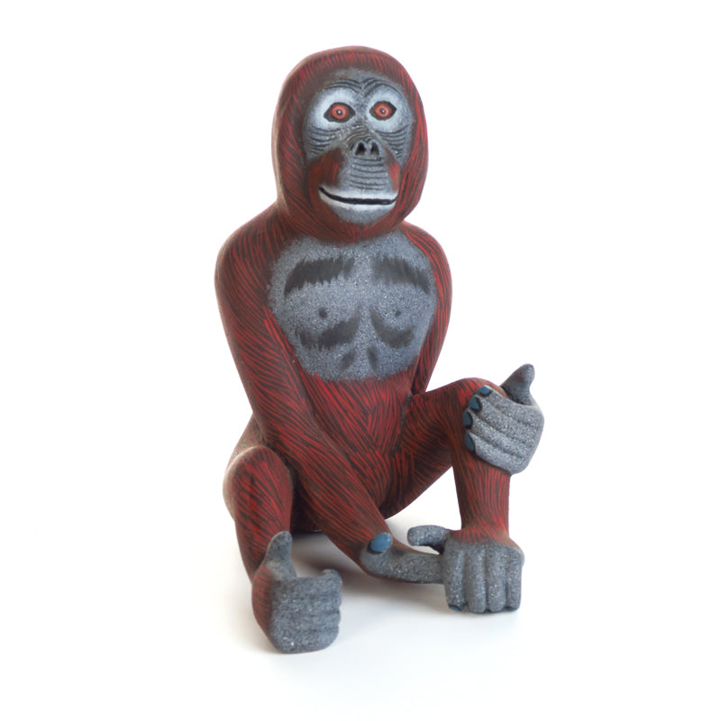 Gorilla - Oaxacan Alebrije Wood Carving - Eleazar Morales - VivaMexico.com