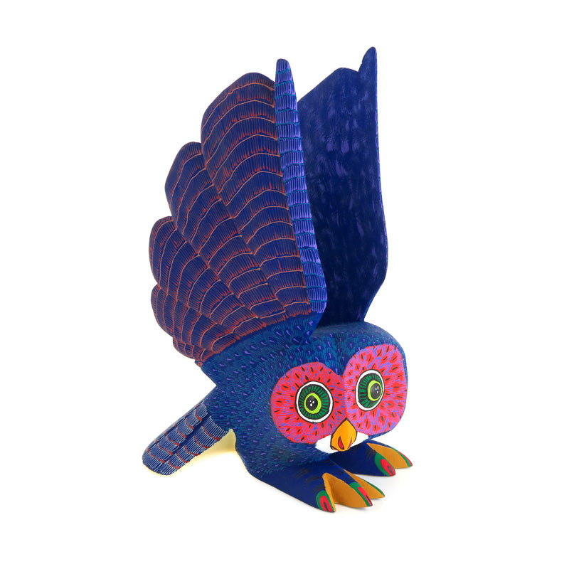 Owl - Oaxacan Alebrije Wood Carving - Damian & Beatriz Morales - VivaMexico.com