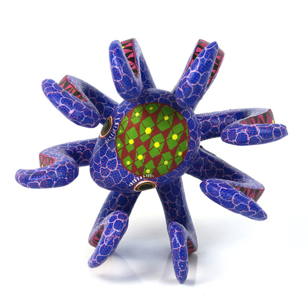 Purple Octopus - Oaxacan Alebrije Wood Carving - VivaMexico.com
