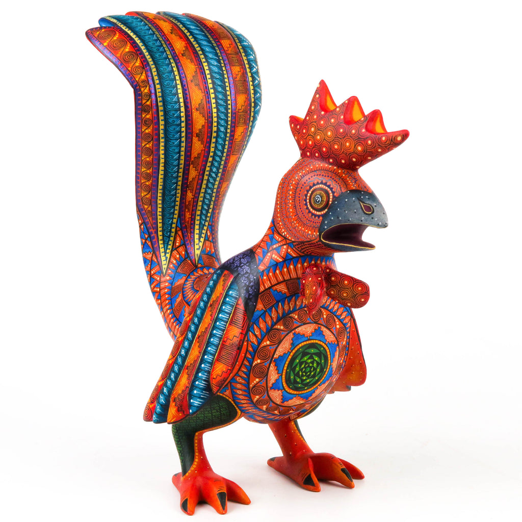 Rooster - Oaxacan Alebrije Wood Carving Sculpture - Nestor Melchor